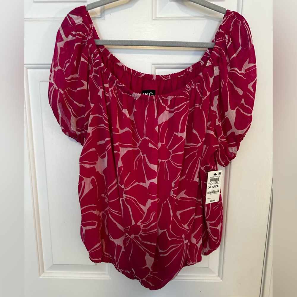 INC Pink Floral Top